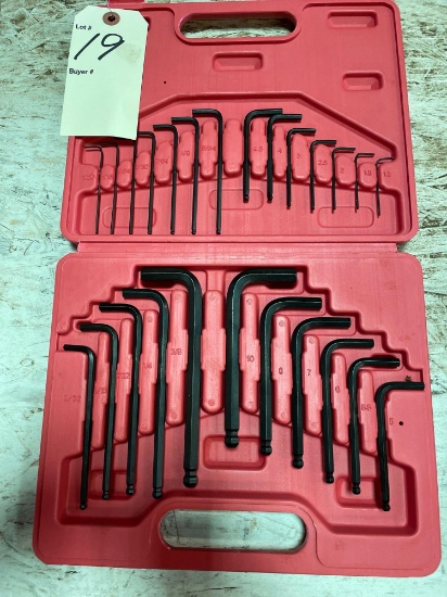 Grip SAE and Metric hex key set in case (new)... Shipping