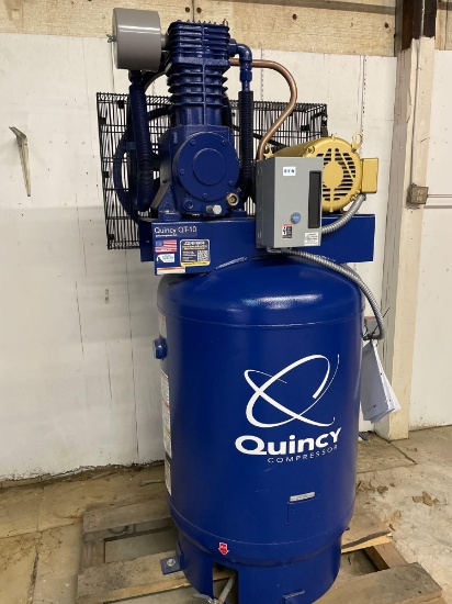 Brand new Quincy QT-10 vertical air compressor, 175 max psi, Baldor 10 hp motor, 120 gallon,... Mode