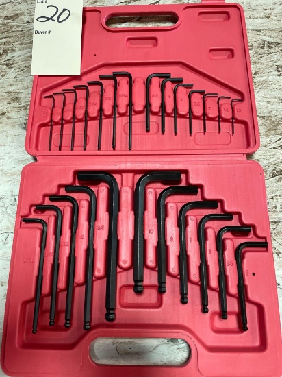 Grip SAE and Metric hex key set in case (new)... Shipping