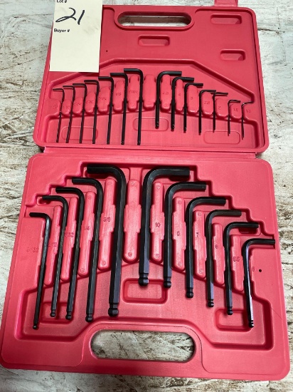 Grip SAE and Metric hex key set in case (new)... Shipping