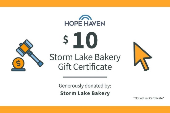 Storm Lake Bakery $10 Gift Card