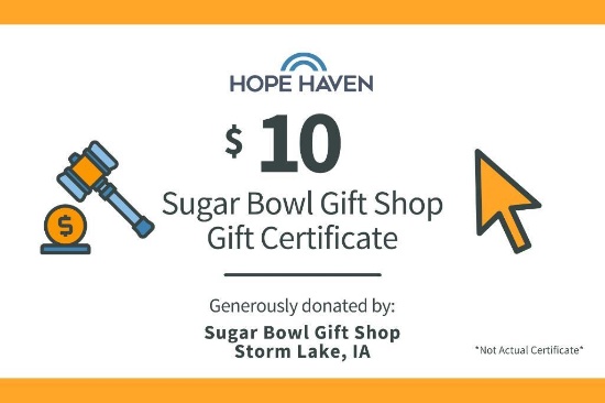 Sugar Bowl Gift Shop $10 Gift Card