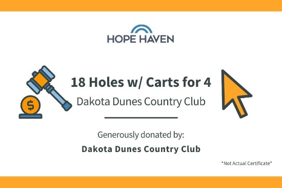 Dakota Dunes Golf Package- 18 holes for 4