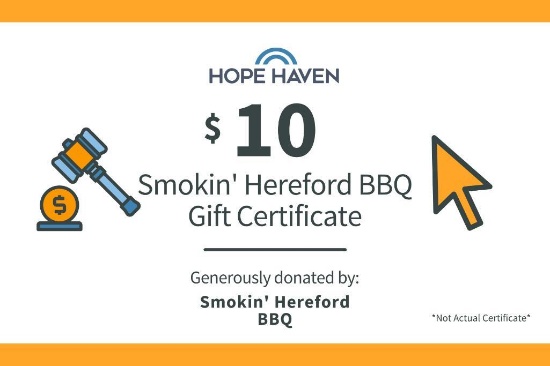 Smokin Hereford $10 Gift Card
