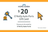 O' Reilly Auto Parts $20 Gift Card