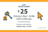 Zimmy's Bar & Grill $25 Gift Certificate