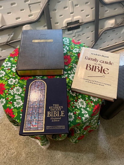 The readers digest Bible, old and new testament Bible and family guide to the Bible.