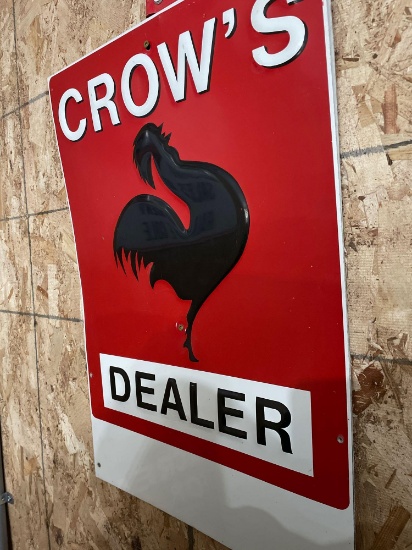 Crow's Double sided Metal Sign