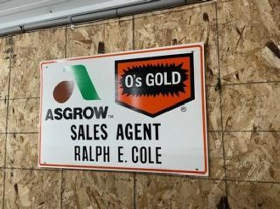 Asgrow O's Gold Sign