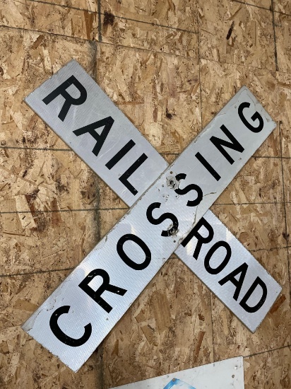 Rail Road Crossing Metal Sign
