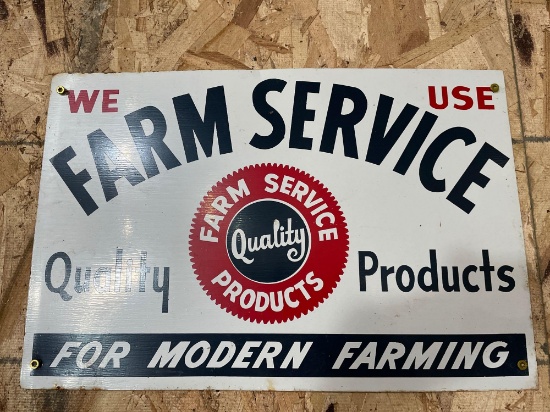 Farm Service Products Metal Sign
