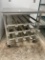 33'' x 35'' x 35'' Half size mobile can rack with stainless steel table top No Shipping Available