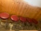 (5) 29'' vinyl seat barstools. Minor undercarriage repairs needed on some. No shipping available