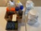 Scrub pads, Antibacterial hand soap, clear sanitizer, (2) spill trol