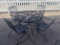 48'' Round metal patio table and 4 chairs No shipping available