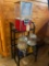 Rhino vending machine including 2 gumball dispensers and 1 candy dispenser with stand. Nice