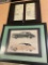 (1) Picture frame of Even Motor Company local invoice and picture frame of classic cars No Shipping