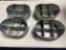 (4) metal table condiment containers