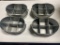 (4) metal table condiment containers