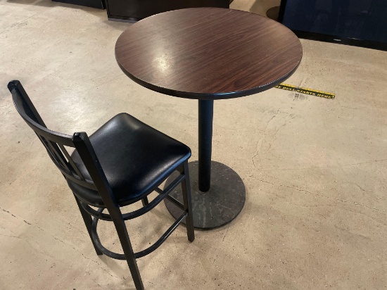 30'' round x 42'' high pedestal tables and 1 chair No shipping available