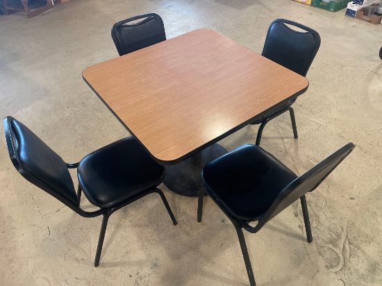 36'' x 36'' Metal center pedestal laminate top table -30'' high. ...No shipping available