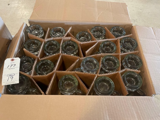 (19) 10 oz handled glass mugs No Shipping Available