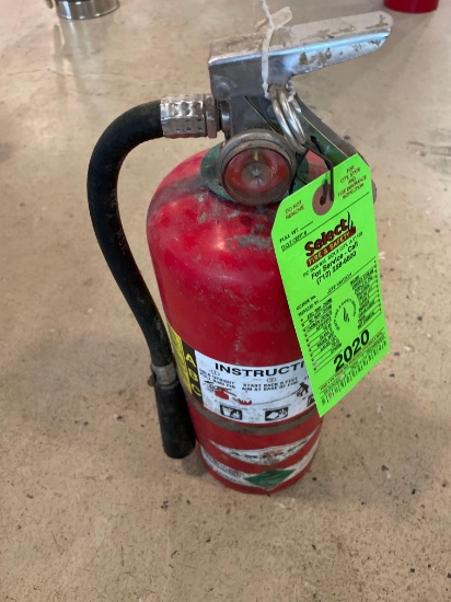 Fire Extinguisher, serviced in November 2020