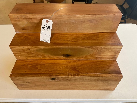 23.5" long wood stair step...Liquor shelf No shipping available