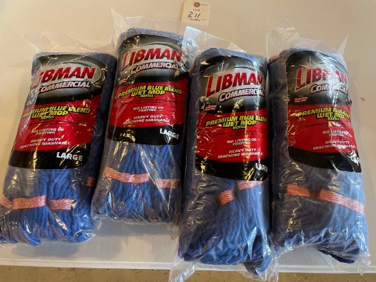 (4) Brand New large size wet mop refills