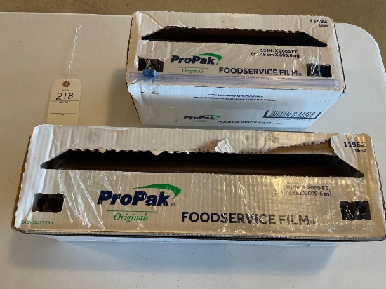 partial box of 12" saran wrap, near full box of 18" saran wrap
