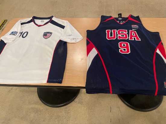 #10 jersey, size unknown #9 USA jersey, size unknown