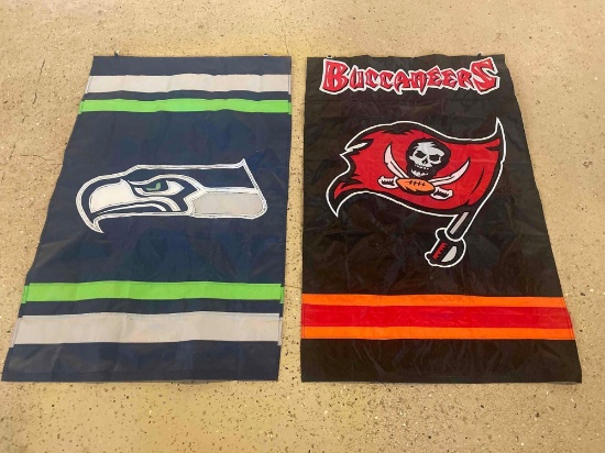 28"x 44" Seahawks, Buccaneers vinyl banners