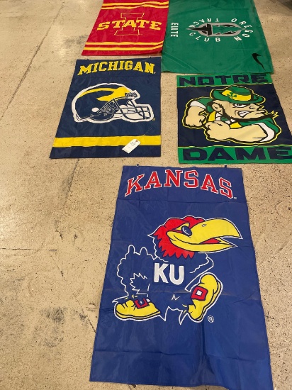 28" x 44" Iowa State, Michigan, Oregon, Notre Dame, Kansas vinyl banners