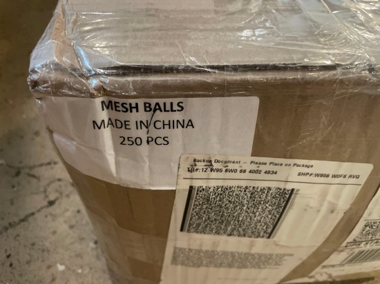 Unopened box of mesh balls- 250 pieces, For lot 6
