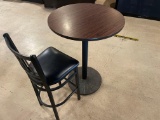 30'' round x 42'' high pedestal tables and 1 chair No shipping available