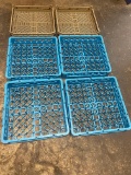 6 count of 19 3/8'' square stackable dishwasher racks.