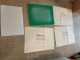 Green 15'' x 20'' cutting board and white 12'' x 18'' cutting board +3 vinyl board mates