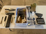 Hand Hot Pads, knives, grill scraper