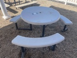 Lifetime 43'' round plastic picnic table No shipping available