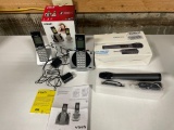 Awake UHF wireless microphone and 2 handset cordless phones with chargers