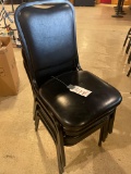 (4) vinyl stationary chairs (minimal cushioned seat) No shipping available