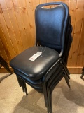 (4) vinyl stationary chairs (minimal cushioned seat) No shipping available