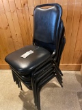 (4) vinyl stationary chairs (minimal cushioned seat) No shipping available