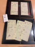 (2) Picture frames of EVEN Motor Company invoices dated 1951 to local clients No Shipping Available