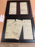 (2) Picture frames of EVEN Motor Company invoices dated 1951 to local clients No Shipping Available