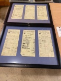 (2) Picture frames of EVEN Motor Company invoices dated 1951 to local clients No Shipping Available