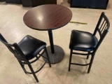 30'' round x 42'' high pedestal tables and 2 chairs No shipping available