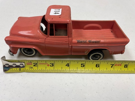 1955 Chevy pickup Mobin' Monster plastic friction car