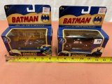 2- Corgi Toys DC Comics: 1960's Batmobile, 1940's Batmobile, in original boxes, 1/43 scale