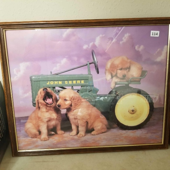 Glass Framed JD Picture 21/12'' wx17 1/2'' tall